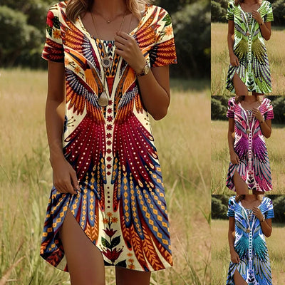 Linnea – Robe Courte Imprimée Tendance